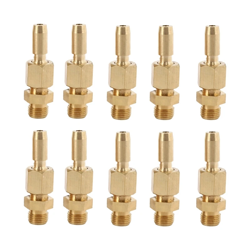 10Pcs 1/8 Inch DN6 Brass Gushing Spray Water Fountain Nozzles Universal Water Curtain Nozzle Landscape Garden Fountain Garden Po