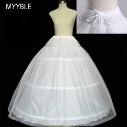 MYYBLE 고품질 화이트 3 농구 a 라인 페티코트 크리 놀린 슬립 언더 셔츠 볼 가운 웨딩 드레스 재고 있음