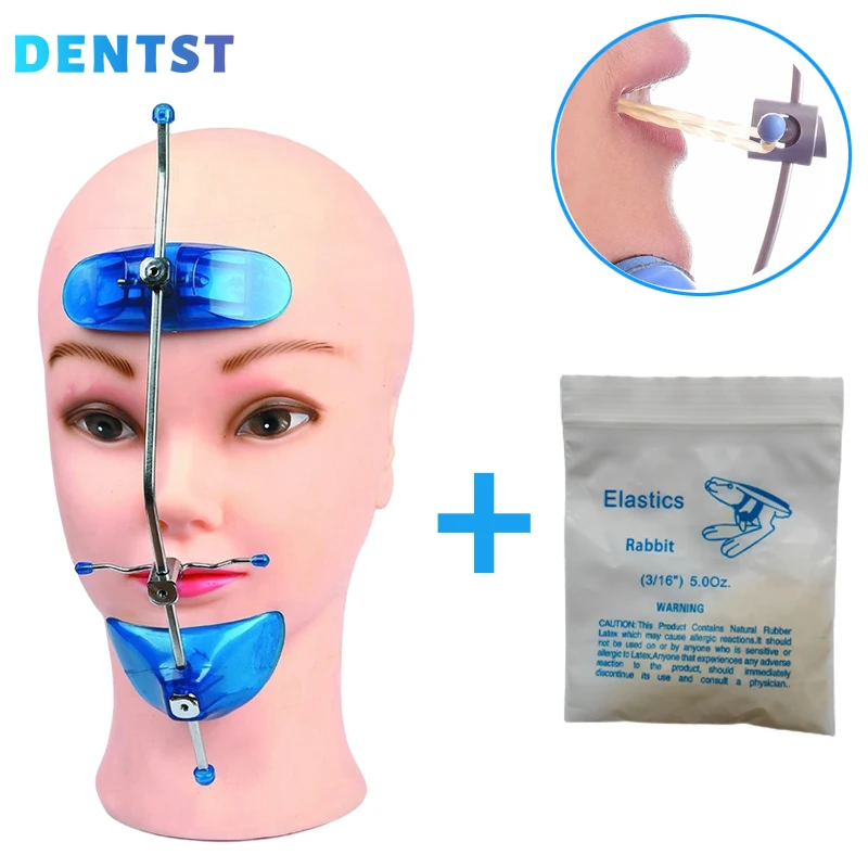 Dental Orthodontic Adjustable High Pull Headgear Dental Face Mask Single Pole +Odontologia Elastics Ties Chain Band O-ring Tools