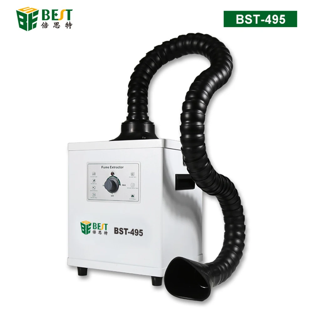 

BST-495 110V/220V Smoke Cleaner Knob Adjustment Fume Extractor Soldering FES150 MINI 150W Smoke Absorber Air Purifier Machine