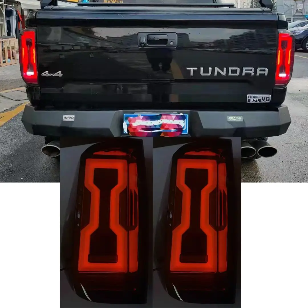 For 2014 2015 2016 2017 2018 2019 2020 2021 Toyota Tundra Dark Black Smoke Direct Replacement LED Brake Tail Light