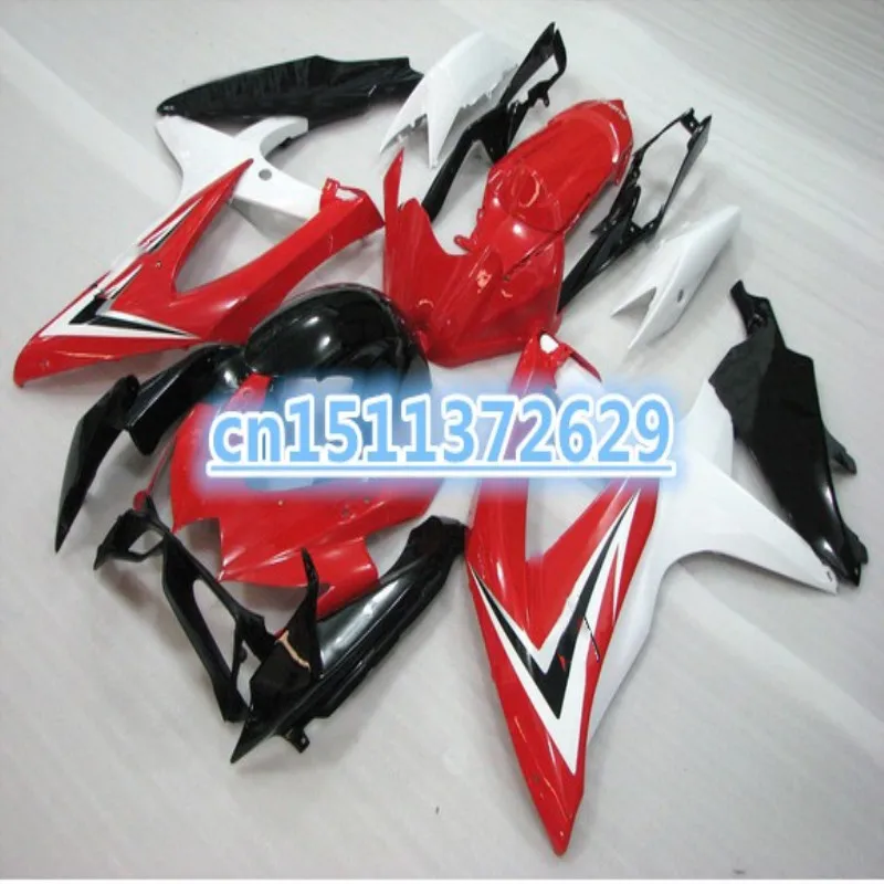 

ABS Fairing Set for suzuki A red white black GSXR750 2008 2009 2010 GSXR600 GSXR600/750 08 10 09 K8 2008 2010 Plastic Kit