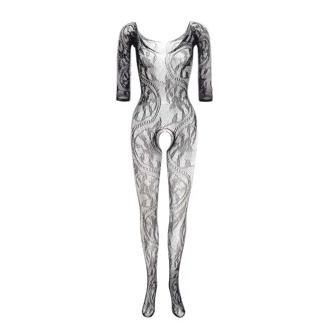 New crotchless lingerie bodysuit open crotch sexy costumes fishnet bodysuit sex romantic acessories plaid bodystocking body suit