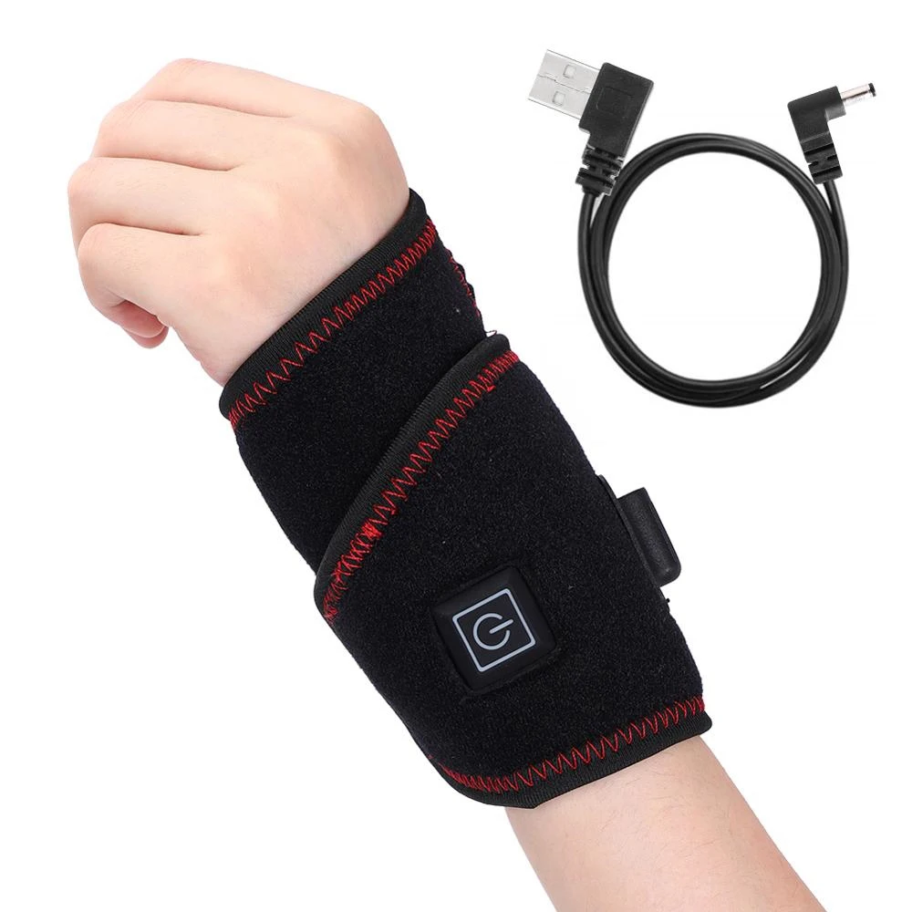 1pcs Far Infrared Heated Wristband Heat Elbow Brace Support Wrap For Pain Relief Therapy Warm Protector Belt with 1.2m USB Cable