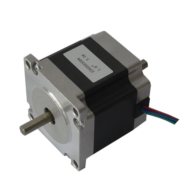 Stepper Motor NEMA 23 4 Wires 1.2N.m Stepping Motor Body Length 56mm Dual Shaft for CNC Engraving Milling Machine 3D Printer