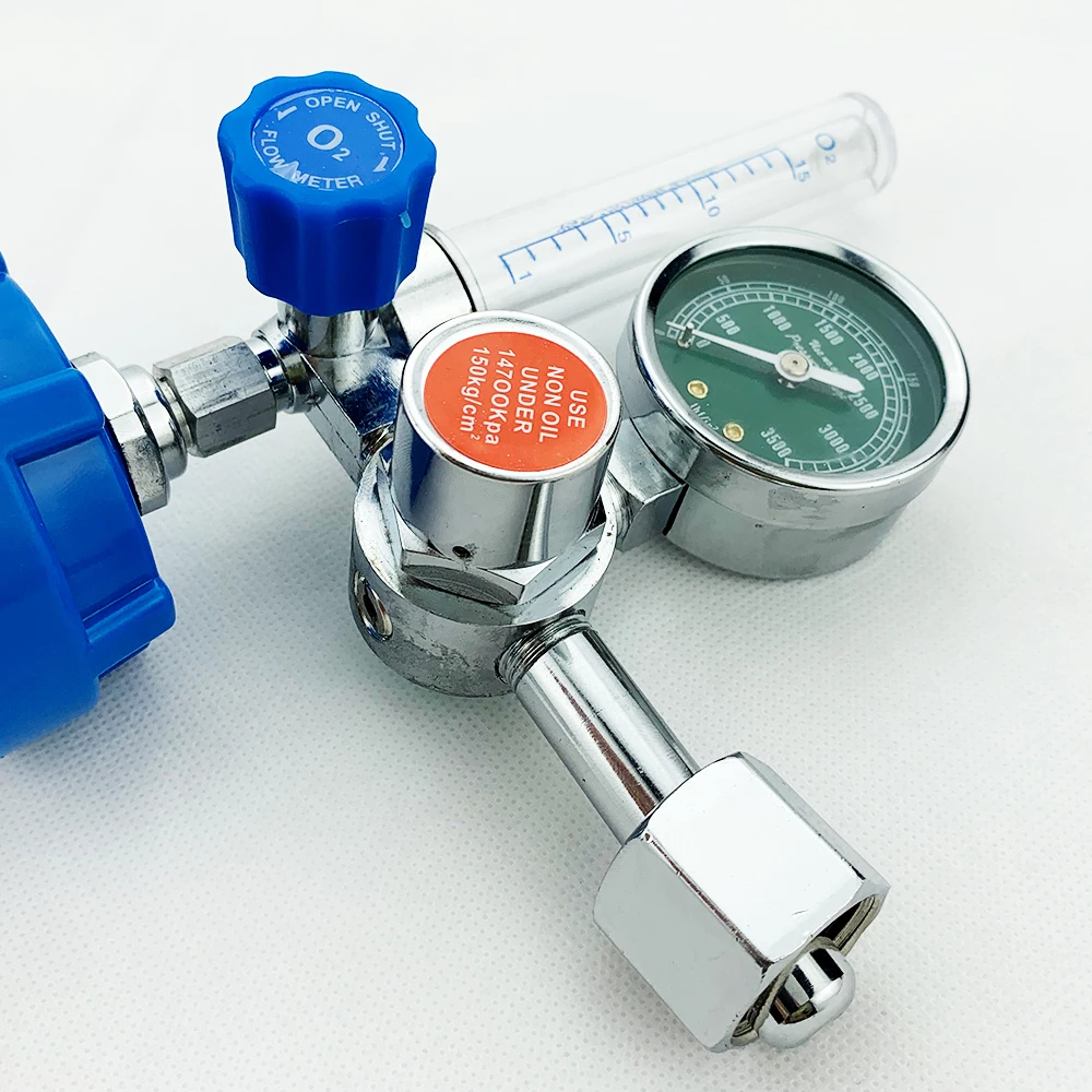 TIG Oxygen G5/8 CGA540 Flow Meter Absorber Buoy Type Inhalator Pressure Gauge Pressure Reducing Valve Regulator