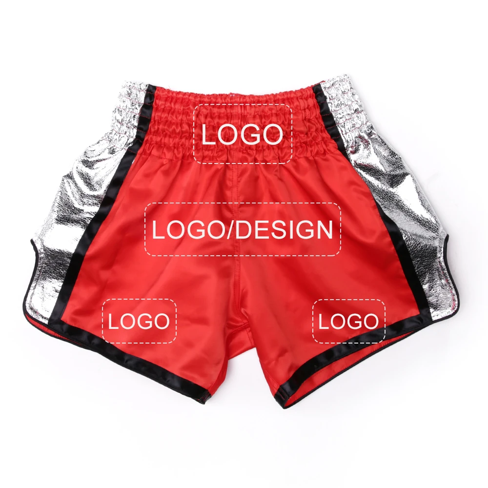 Custom MMA Muay Thai Shorts with Your Design or Brand Logo Kickboxing Pants for Adults Kids Sanda Fight Boxing Trunks Men Women