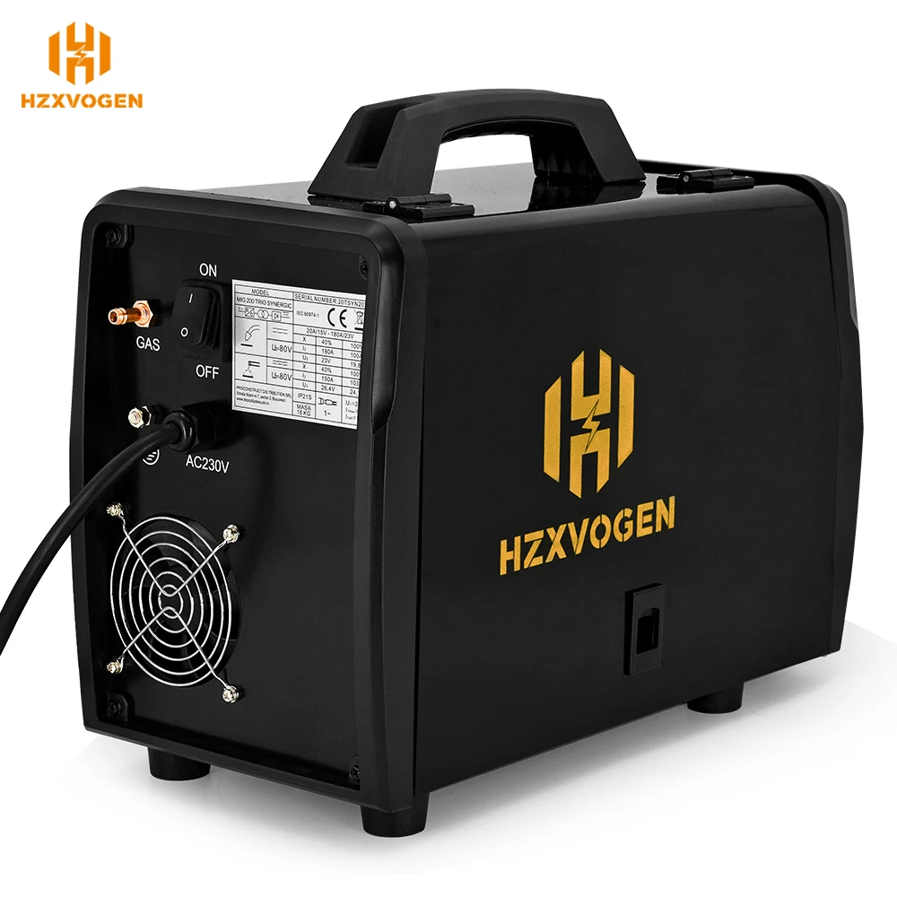 110V/220V HZXVOGEN Welding Machine LCD Multi-Function Aluminum Welder Gas & Gasless MIG TIG ARC MMA 2T 4T For 0.8-1mm Wire