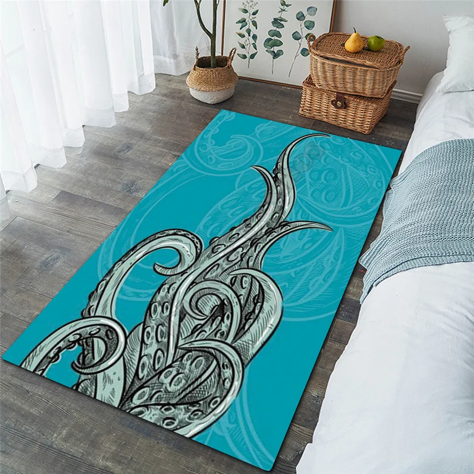 

Octopus Area Rug 3D All Over Printed Non-slip Mat Dining Room Living Room Soft Bedroom Carpet 3