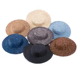 Lawliet 1pcs Mini Top Maize Straw Hats Craft Making Fascinator Millinery Supplies Summer Sun Mini Custom Hats A224