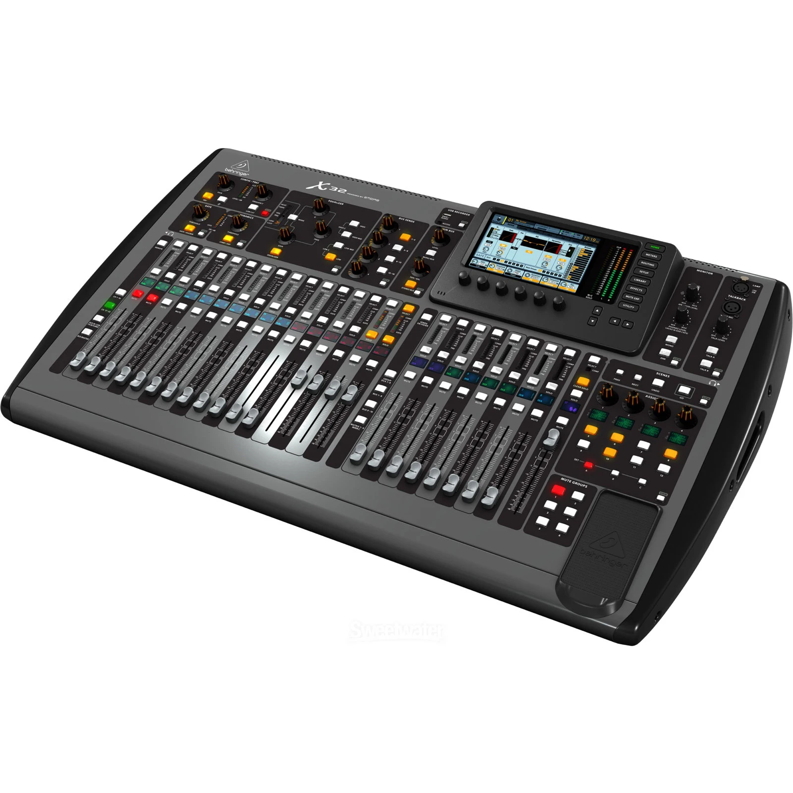 Behringer-Centre commercial numérique X32, 40 canaux, 32 préamplis de micro programmables à gain, 25 ennuyé, virtuel FX T1, TFT 7 pouces