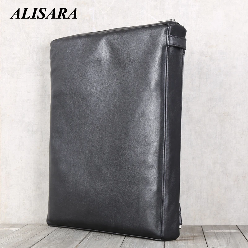 

Alisara Backpacks Bag Men First Layer Cow Leather Top End Quality Male Tote Business Laptop Backbag Casual Crossbody Hand Bags