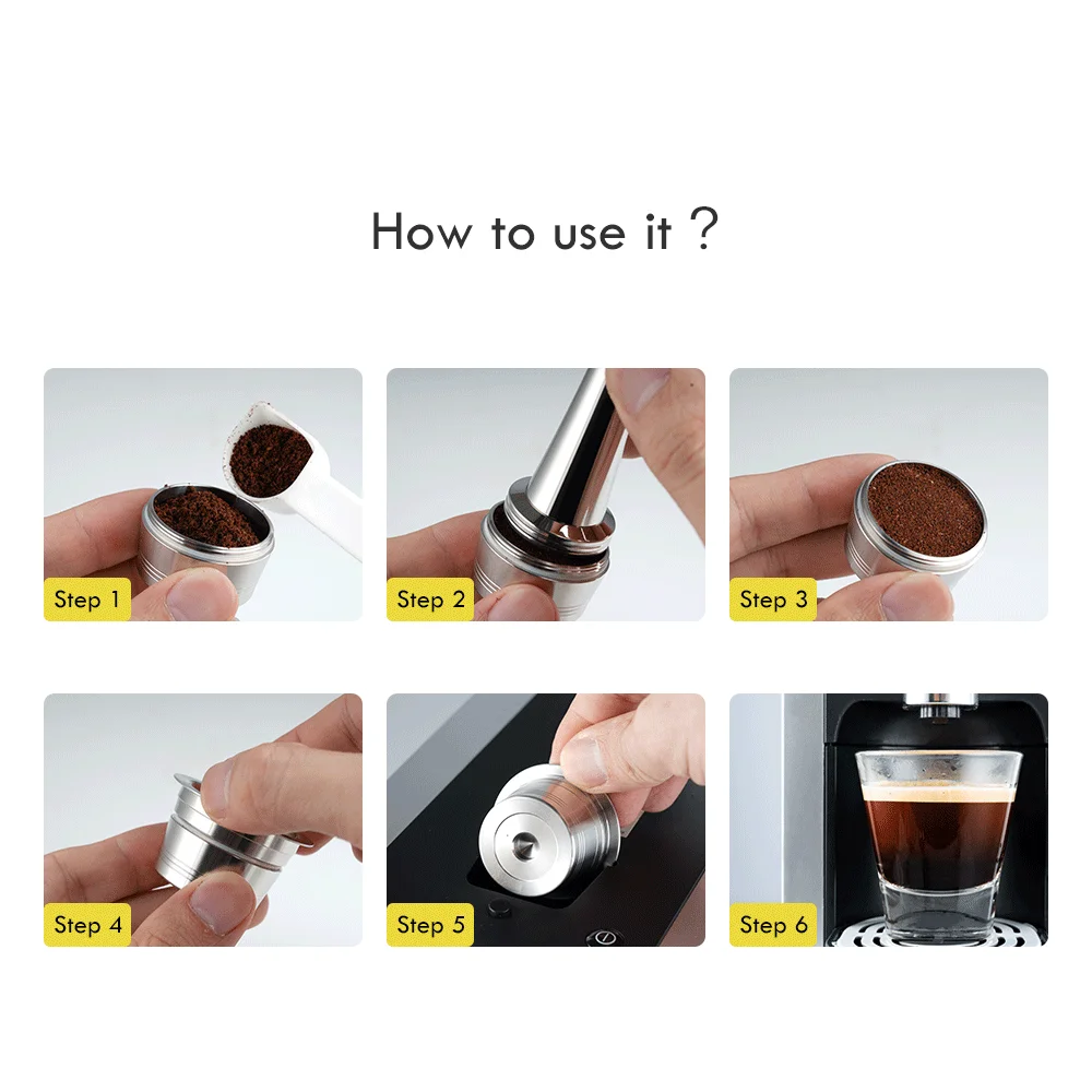 Reusable Coffee Capsule Pods for Três Corações 3 Hearts Lov Passione Espresso Coffee Maker Filter Fits K FEE Tchibo Cafissimo