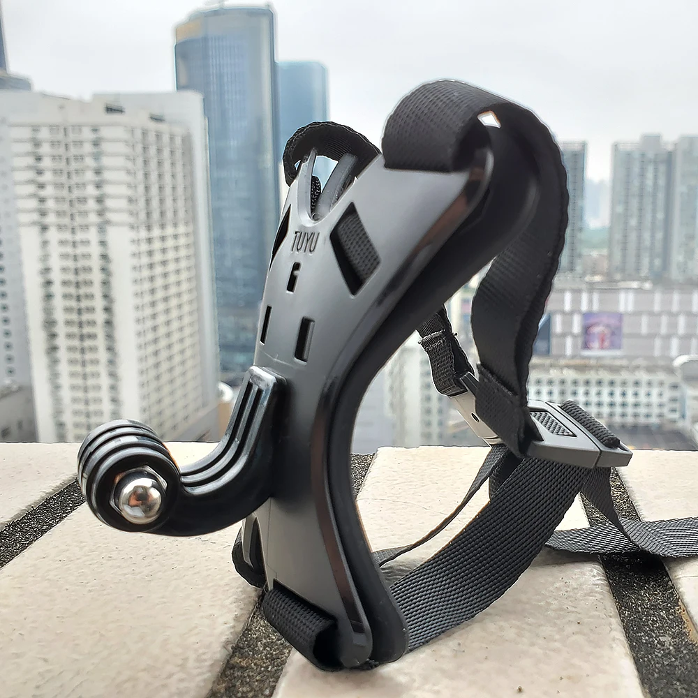 TUYU كامل الوجه خوذة الذقن جبل حامل ل GoPro ماكس بطل 9 8 7 6 5 SJCAM EKEN دراجة نارية خوذة الذقن حامل كاميرا الملحقات