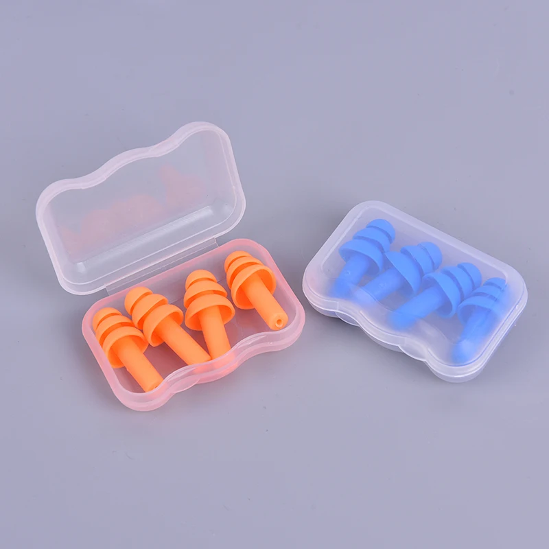 2 Pair Ear Plugs Sleep Noise Prevention Earplugs Travel Sleeping Noise Reduction Swim Tools