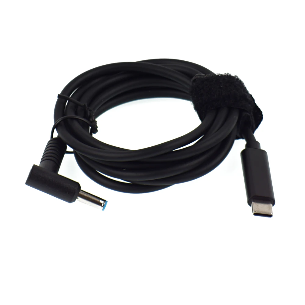 Cabo de carregamento rápido portátil, usb tipo c pd macho para dc 4.5x3.0mm para hp elitebook Folio 1040 g1, cabo adaptador