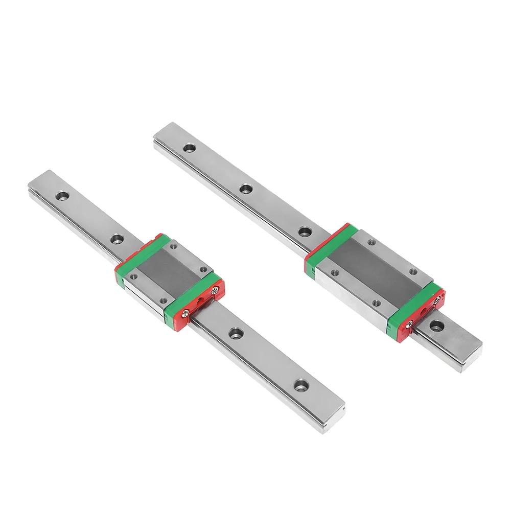 1pcs  MGW12 miniature guide rail  length 100 150 200 250 2000mm+1/2 pieces of MGW12C/MGW12H cnc router machine 3D printer parts