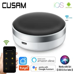 CUSAM Inteligentna automatyka domowa Uniwersalny pilot na podczerwień WiFi + blaster na podczerwień Współpracuje z Alexa Google Home Siri