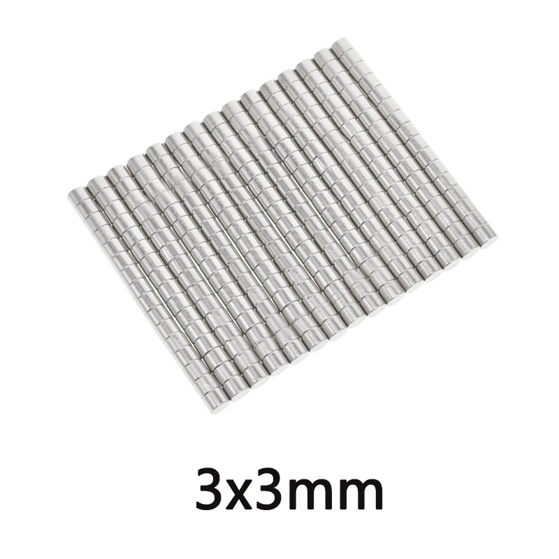 100/300/500PCS 3x3mm disco di Ricerca Minori Magnete 3mmX3mm All\'ingrosso Piccola Rotonda Magneti 3x3 millimetri Al Neodimio rotonda N35 Forti