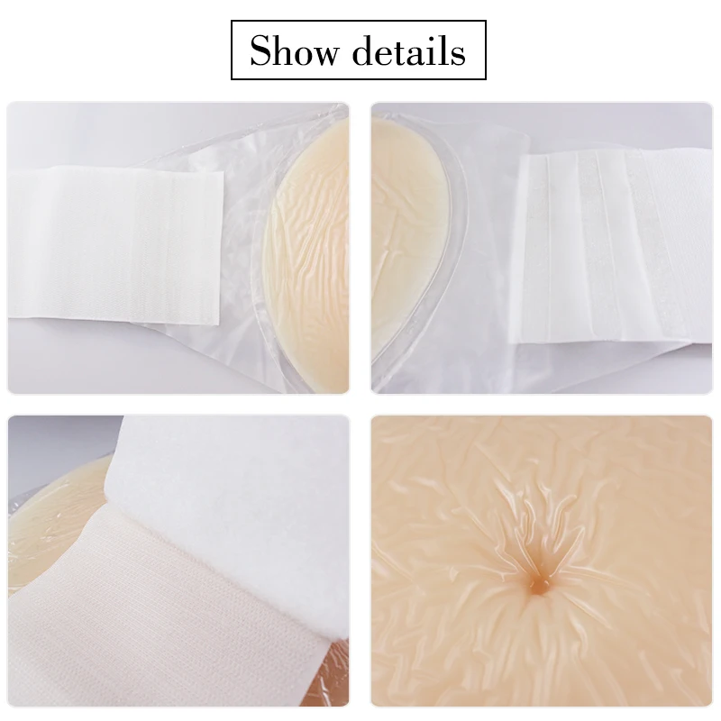 ONEFENG 100% Silicone Material Gel Fake Pregnant Belly Artificial Stomach 1000-1500 g/pc Jelly Belly Nude color