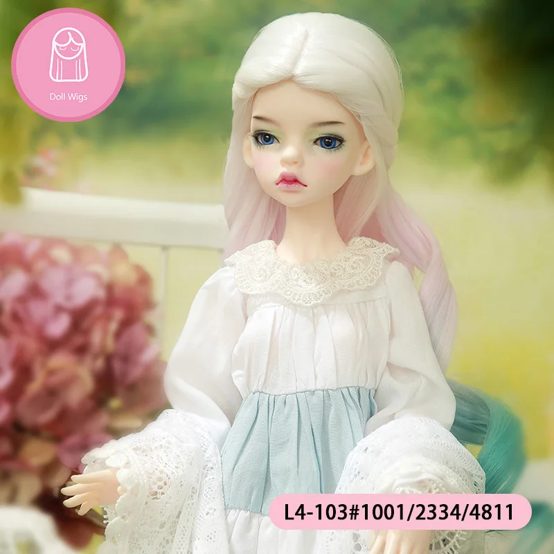 Wig For Doll BJD Wig size 18-19cm 1/4 7-8 inch high-temperature Natural wig long hair bjd sd doll Wigs MNF Doll Accessories