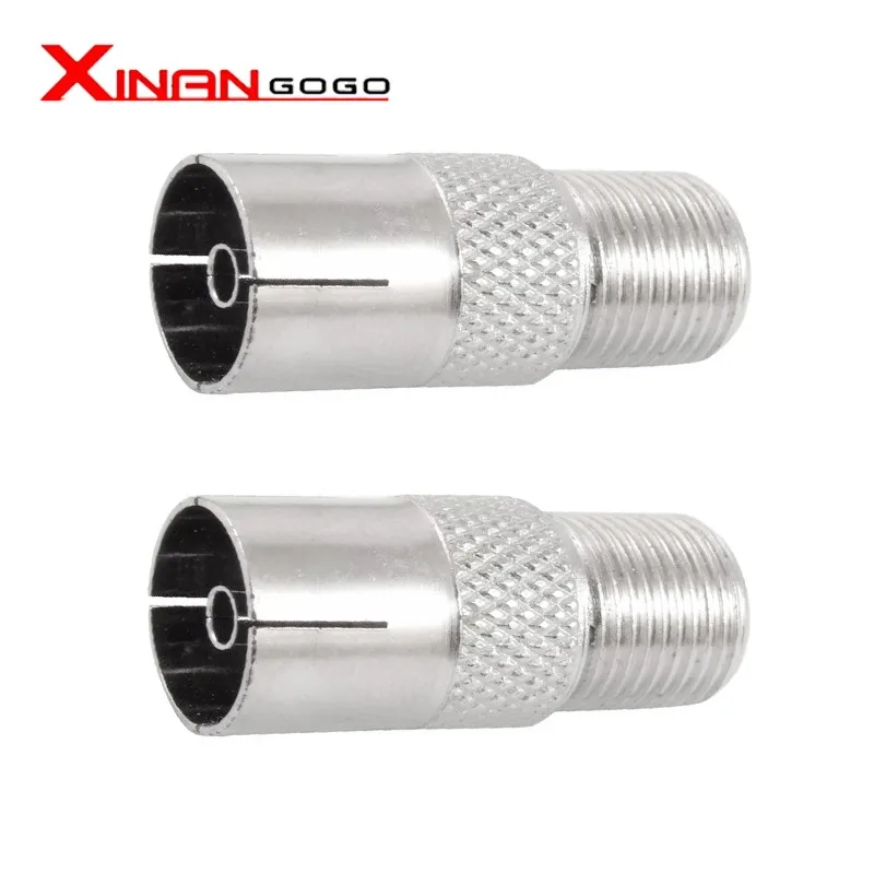 Xinangogo-enchufe hembra a PAL, adaptador Coaxial RF recto, tipo F a conector de TV, 2/5/10 piezas