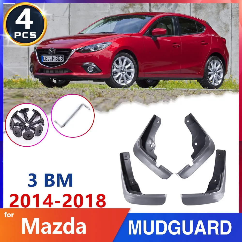 

for Mazda 3 BM Axela Hatchback 2014~2018 Car Fender Mud Flaps 2005 2006 Car Accessories Goods Mudflaps Mudguards Splash Guards