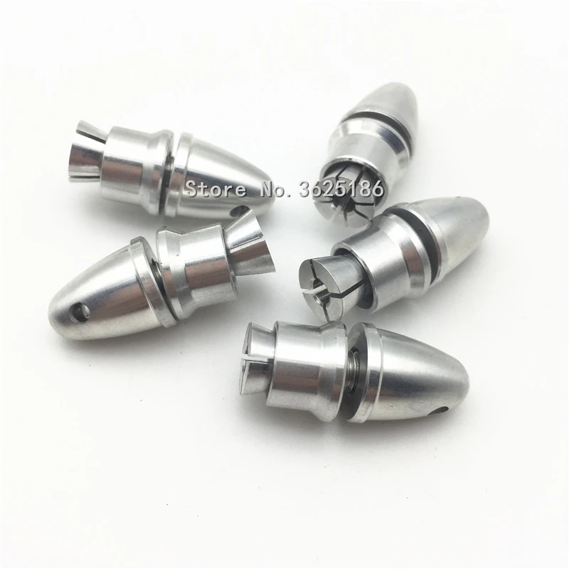 5pcs Propeller Adapter 3.17mm/4mm/5mm RC Aluminum Bullet Propeller Adapter Holder For Brushless Motor Prop Airplane