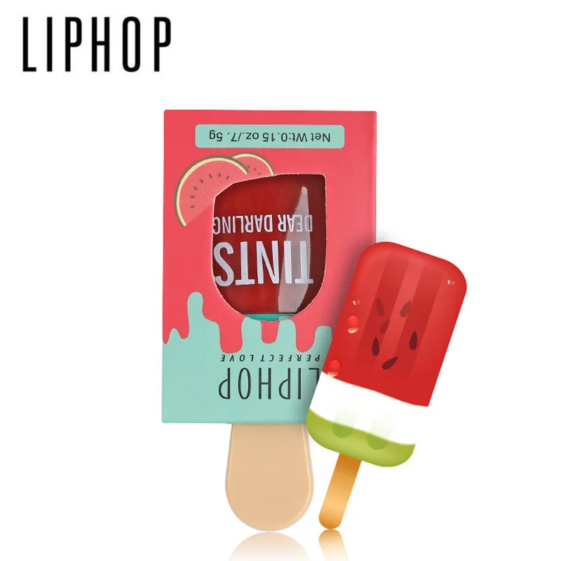 LIPHOP 6 Farben Eis Lip Tint Langlebig Flüssigen Lippenstift Wasserdicht Sexy Matte Lip Gloss Tattoo Make-Up