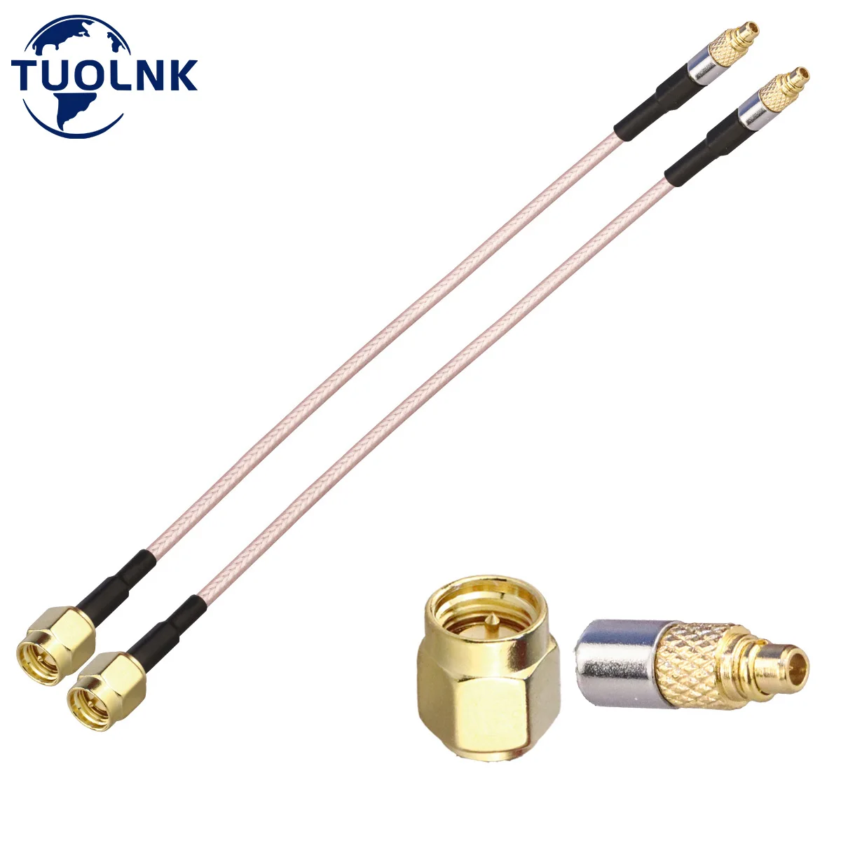 

2pcs RPSMA to MMCX Coax Cable RP SMA Male to MMCX Male Coaxial Extension Cable WiFi Antenna Pigtail Cable