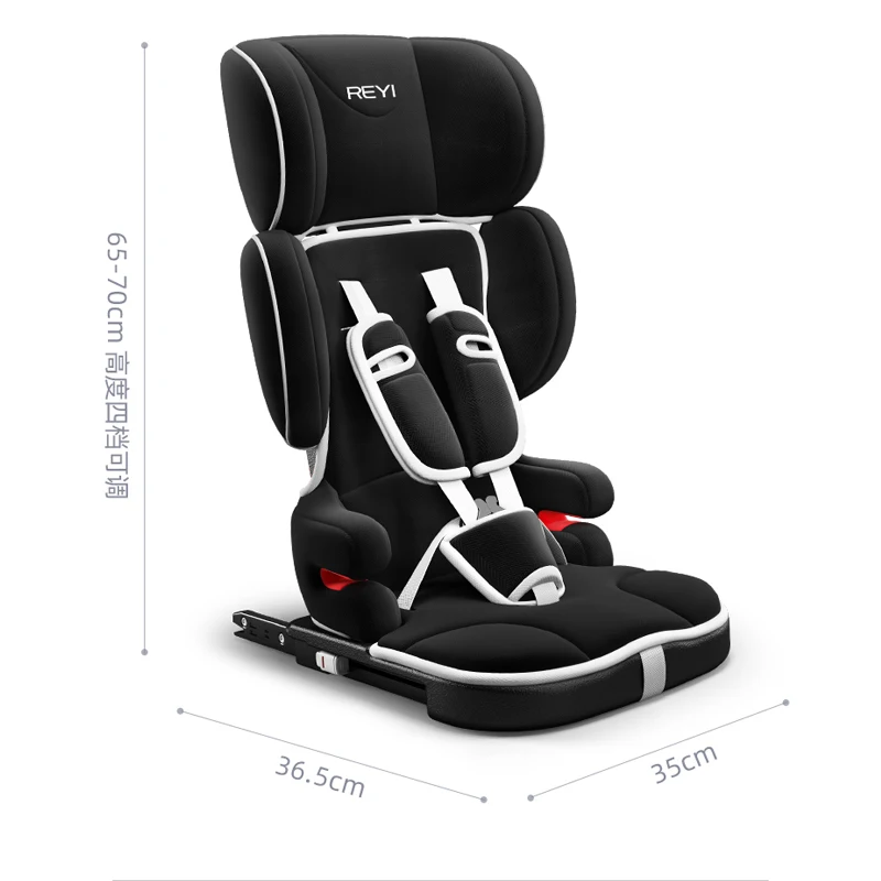 Universal Child Car Safety Seats Portable Folding Isofix Latch Baby Car Seat Baby Booster Seat For 9M-12 years Old