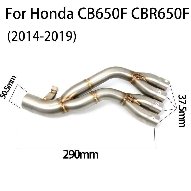 For HONDA CBR650 CB650R CB650F CBR650R Motorcycle Exhaust Front Pipe Muffler Middle Link Connect Pipe Modified Motorbike