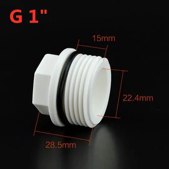 1/2" 3/4" 1" BSP Male Thread Plastic Pipe Hex Head Plastic End Cap Plug Fitting Plastic Connector Adapter
