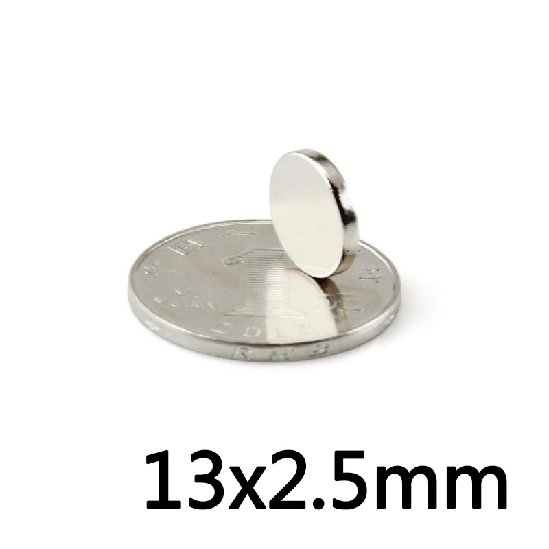 2/5/10Pcs 13X2.5Mm Super Krachtige Sterke Magnetische Magneten Permanente N35 Neodymium Magneten 13mm X 2.5Mm Kleine Ronde Magneet 13*2.5 M