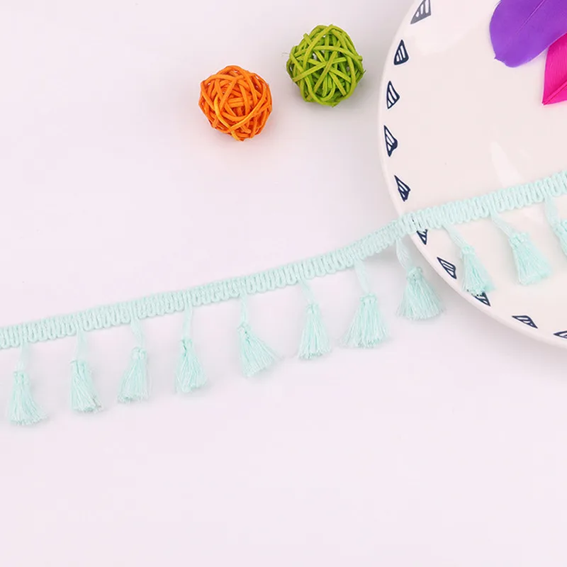 5 metros de renda guarnição costura borla fita do laço pom pom guarnição tecido para diy étnica latina vestido palco cortina vestuário decorativo