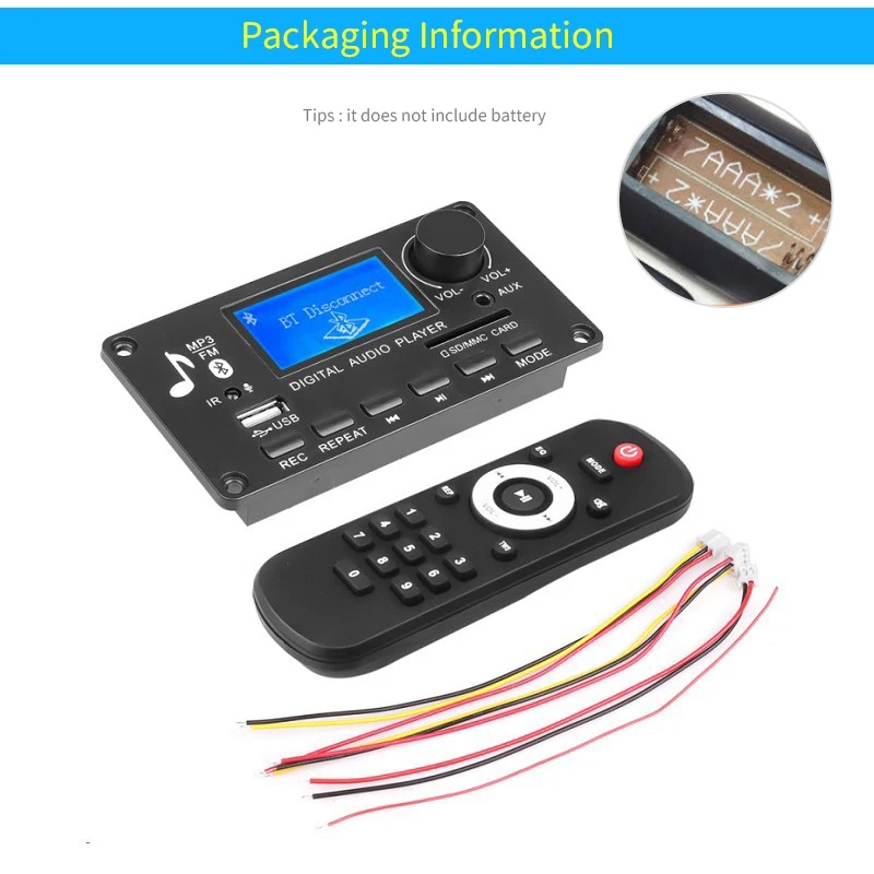 UNISIAN Bluetooth MP3-плеер, цифровой аудиодекодер, плата управления громкостью, USB TF BT FM-линия в музыке, ЖК-дисплей с текстами текста, запись