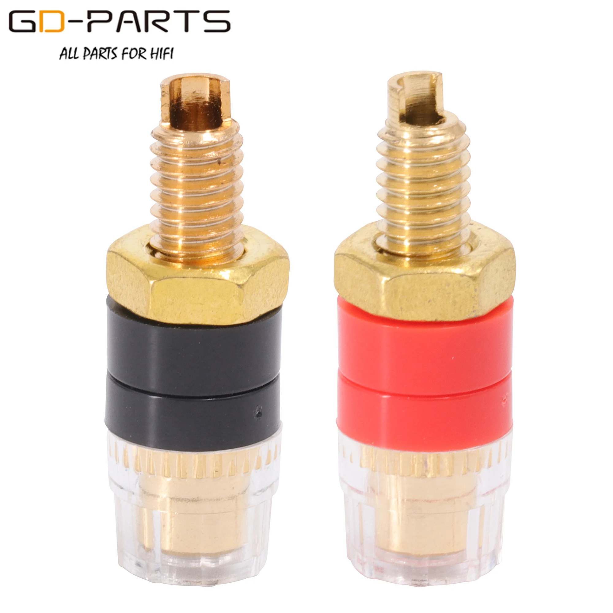 Mini Gold Plated Brass Speaker Binding Post Female AMP Banana Jack Socket Connector Adapter Hifi Audio DIY