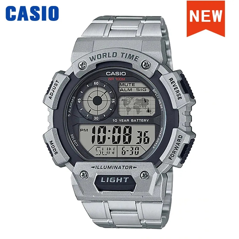 Casio watch men top set digital sport Waterproof LED Ten years of electricity quartz men watch relogio masculino AE-1400WHD