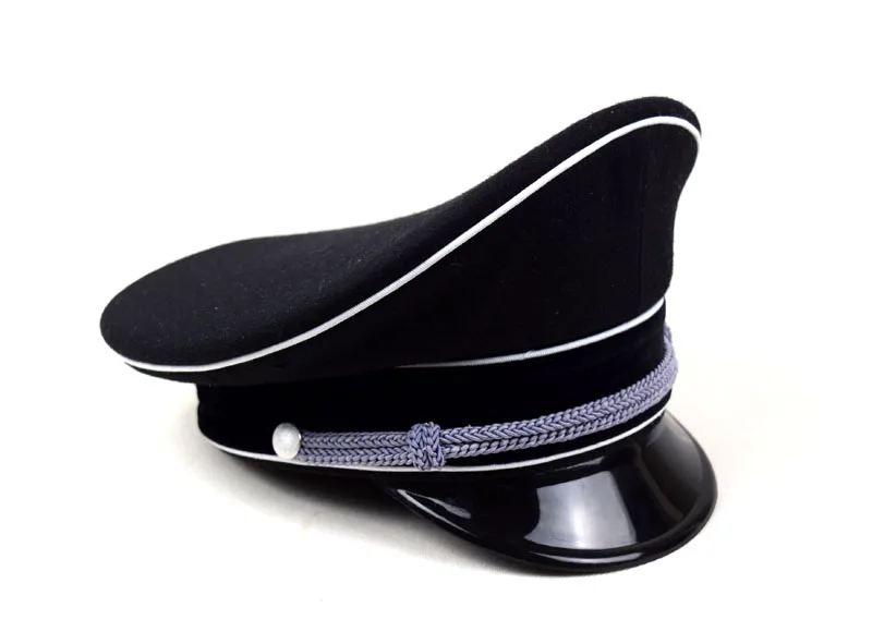 Cosplay German Elite Officer Wool Hat Officer Cap Black Replica