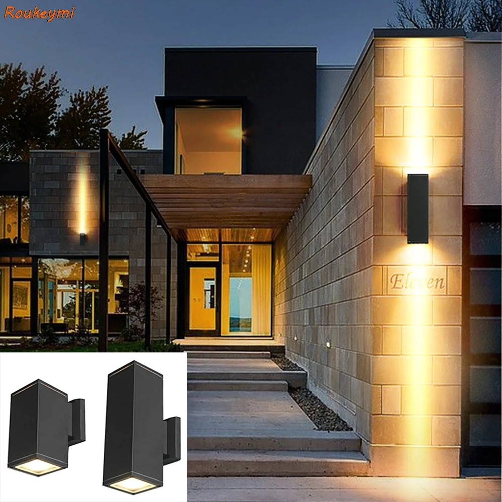 Outdoor 65mm cob double-headed LED Wall Lamp Villa Hotel exterior Wall Lamp Waterproof Column Lamp IP65 Aluminium Baking