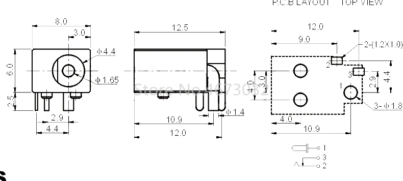 10Pcs DC-023 4.0mm x 1.7mm Black DC Power Jack Socket Connector DC023 4.0*1.7mm 4.0x1.7 1.7mm needle DC Female Jack