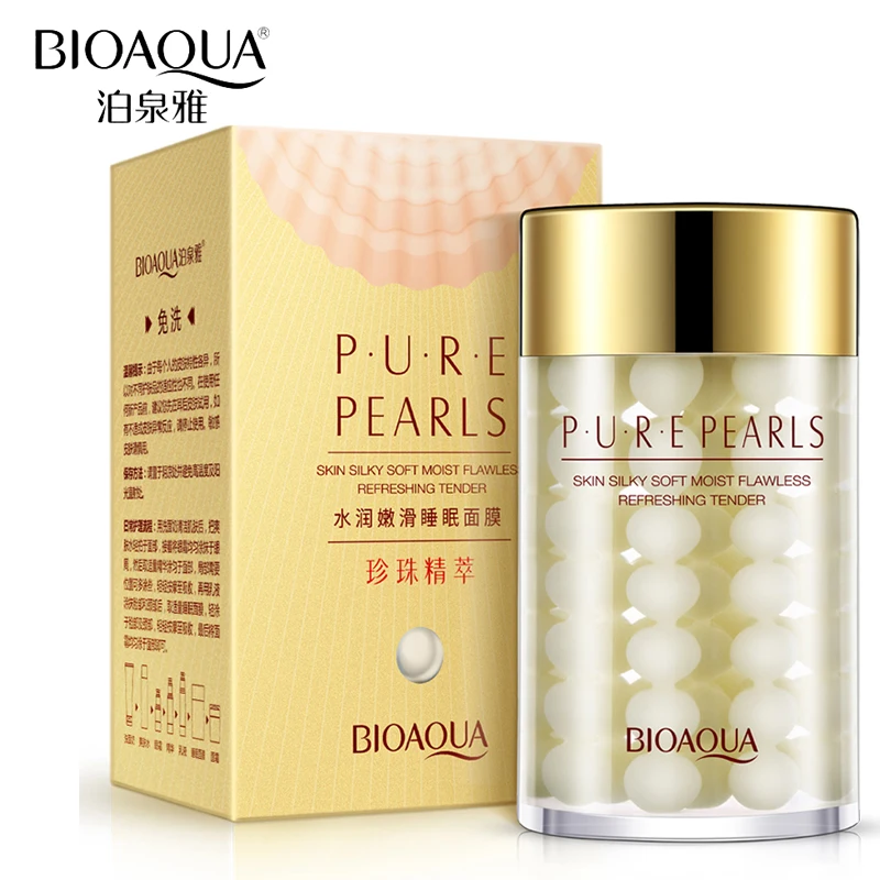 

BIOAQUA Natural Pearl Moisturizing Sleeping Mask Face Care Anti Wrinkle Whitening Oil-Control Night mask for the face Cream