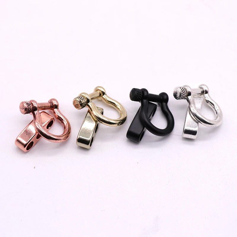 10pcs zinc alloy Adjustable U Shape Anchor Shackle Paracord Bracelet Buckle EDC Outdoor Survival Rope Fittings For Outdoor Sport