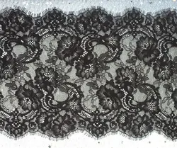 3Meters 25cm Wide Black Eyelash Lace Trim Underwear Bra Trimmings DIY Craft Sewing Lace Fabrics Dress Making Materials