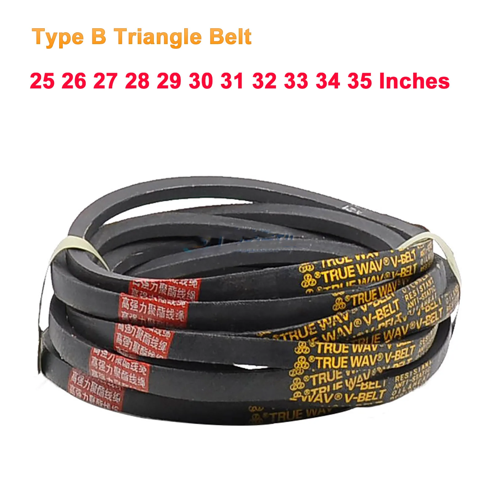 1PCS Type B Rubber Triangle Belt 25 26 27 28 29 30 31 32 33 34 35 Inch High Wear-Resistant Automobile Equipment Agricultural