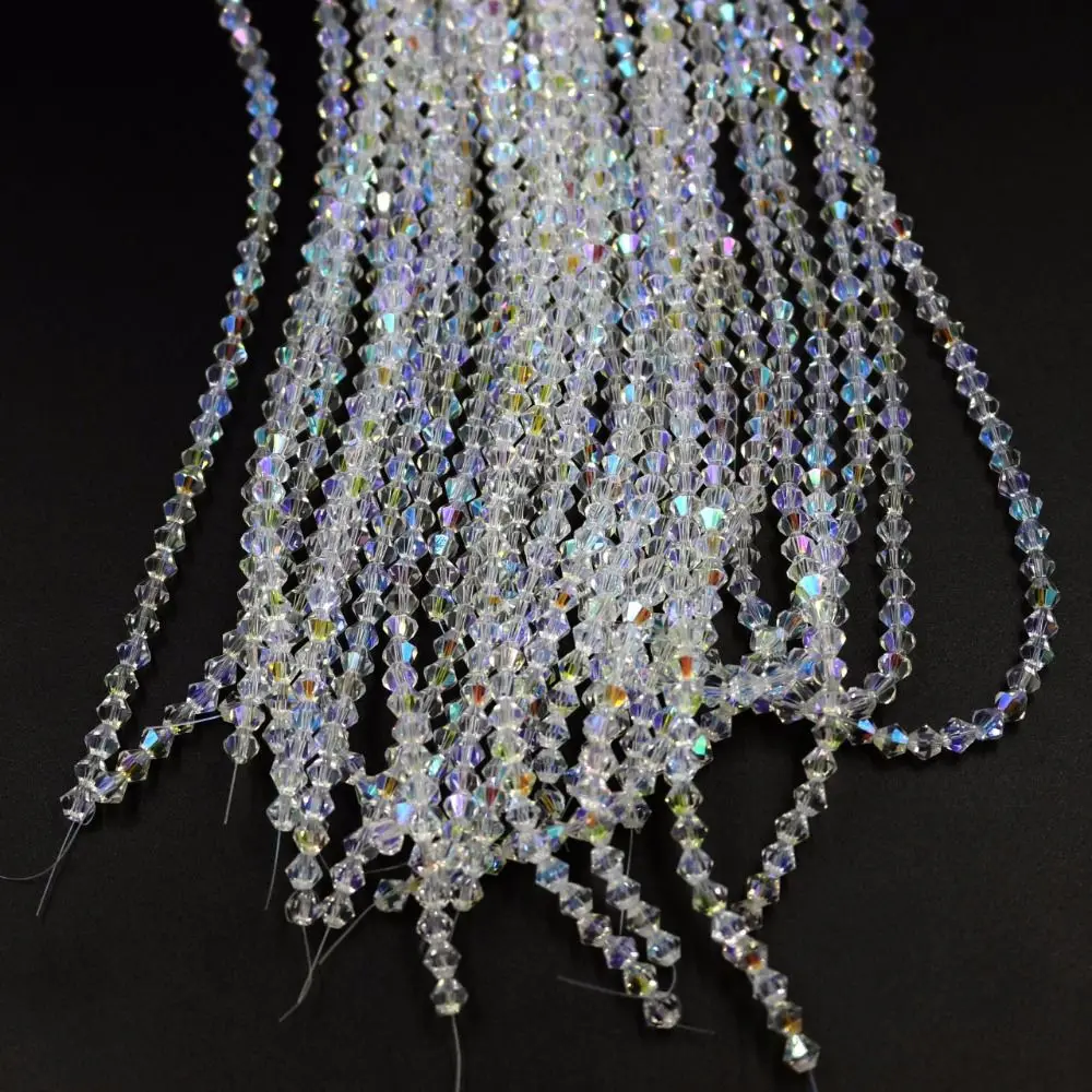 TOP quality 3mm 200pcs AAA Bicone Upscale Austrian crystals beads loose ball supply AB color plating Jewelry Making DIY