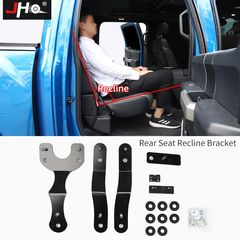 JHO Car Seat Adjustment Rear Seat Recline Bracket Kit For Ford F150 RAPTOR 2017-2022 2019 2021 4-Door Crew Cab Accessories