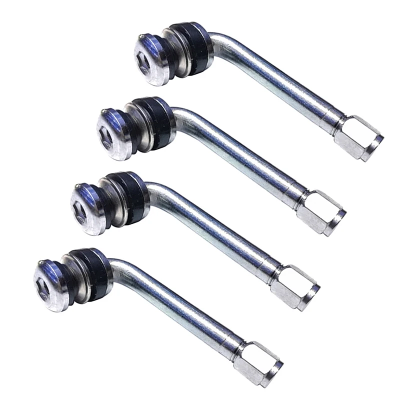 4Pcs/Lot YPQZW90DY6 7.15CM 2.5 Chrome Tire Valve Stems 90 Degree Angled Size XL,Universal Various Models