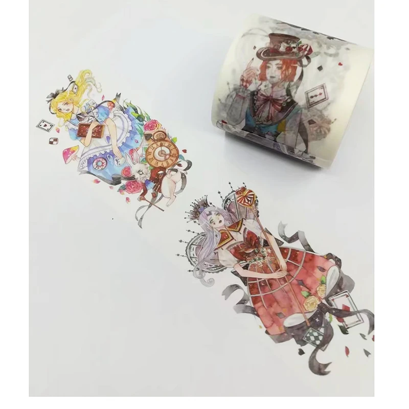 Alideco 1pcs DIY Paper Japanese Washi Masking Tapes Animal donuts PerfumAlice Decoration Adhesive Tapes Scrapbooking stickers 5m