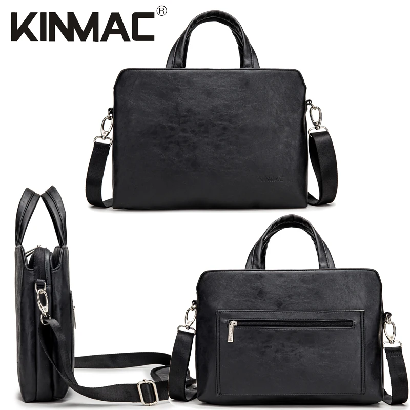 Kinmac Brand Laptop Bag 13,14,15,15.6,16 Inch,Messenger Handbag Shockproof Man Lady Leather Case For MacBook Notebook Dropship
